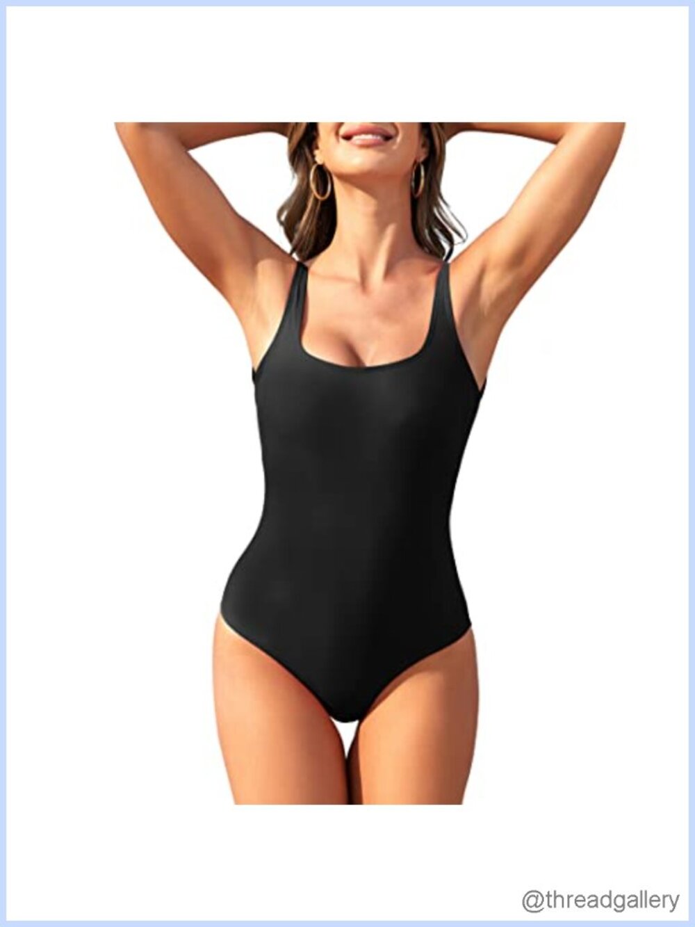 One Piece Swimsuit Tummy Control Adjustable Straps Built-in Bra Quick-Dry